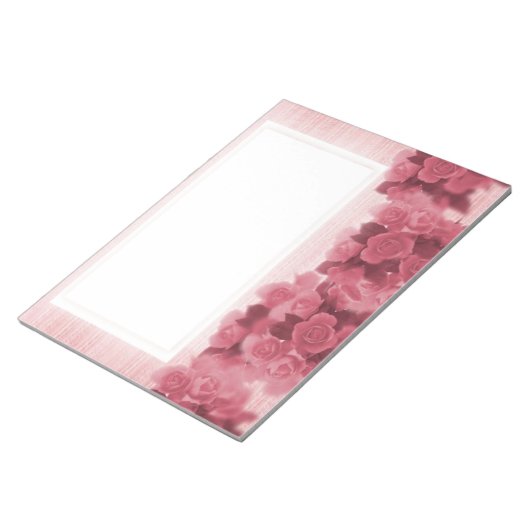 Bloc-notes rose Roses (Incliné)