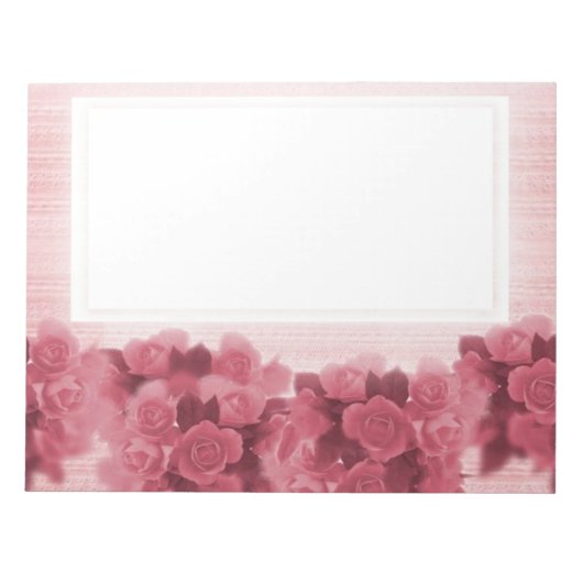 Bloc-notes rose Roses (Devant)