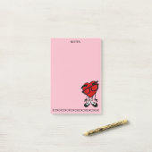 BLOC - NOTES ROUGE DE POST-IT DU COEUR XOXO DE (Sur un bureau)