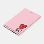 BLOC - NOTES ROUGE DE POST-IT DU COEUR XOXO DE (Incliné)