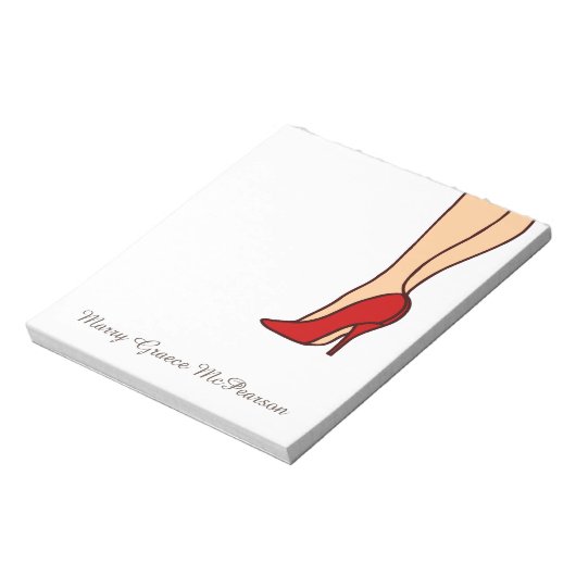 Bloc-notes rouge haute talons Stiletto mode (Tourné)