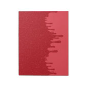 Bloc-notes rouge tomate personnalisable avec effet (Tourné)