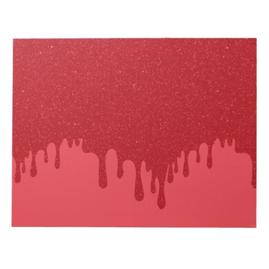 Bloc-notes rouge tomate personnalisable avec effet (Devant)