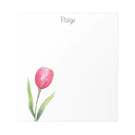 Bloc-notes rouge Tulip (Devant)