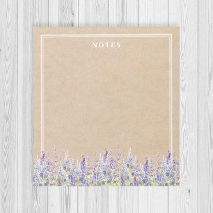 Bloc-notes Russe violet aquarelle Lupins