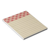 Bloc-notes rustique À damiers rouge (Incliné)