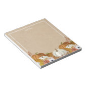 Bloc-notes rustique Citrouille blanc orange (Incliné)