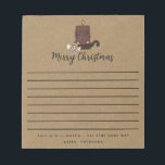 Bloc-notes rustique Joyeux Noël Grubby Bougie<br><div class="desc">Bloc-notes rustique Grubby Grubby - Les blocs-notes personnalisés comportent une bougie primitive grubby entourée de réhips et d'étoiles primitives. T Joyeux Noël (modifiable) est en haut dans une police de style manuscrite. Fait un cadeau si joli dans une tasse enveloppée dans de la cellophane et attachée avec un arc de...</div>