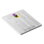 Bloc-notes rustique violet et jaune (Incliné)