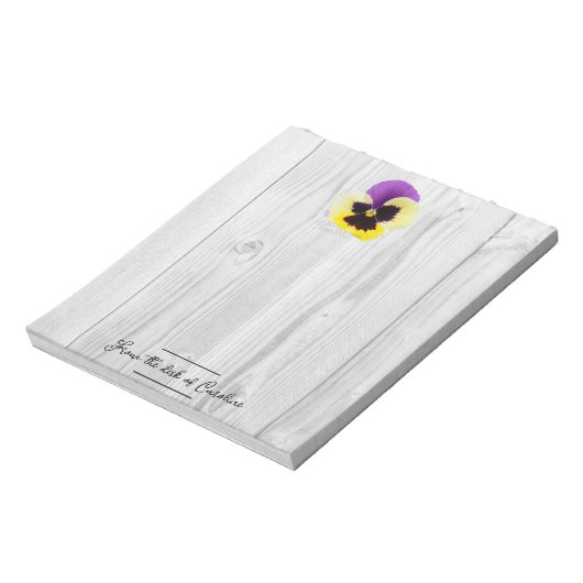 Bloc-notes rustique violet et jaune (Tourné)