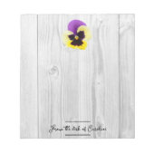 Bloc-notes rustique violet et jaune (Devant)