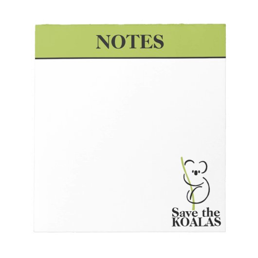 Bloc-notes Sauver les koalas (Devant)