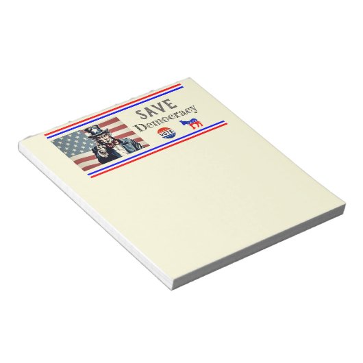 Bloc-notes Save Democracy (Incliné)