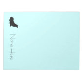 Bloc-notes - Sceau avec nom sur bleu (Devant)