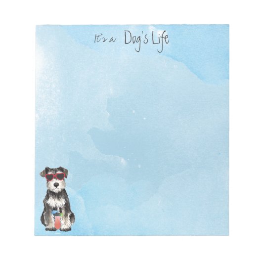 Bloc-notes Schnauzer d'été (Devant)