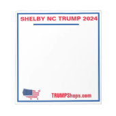 Bloc-notes SHELBY NC TRUMP 2024 (Devant)