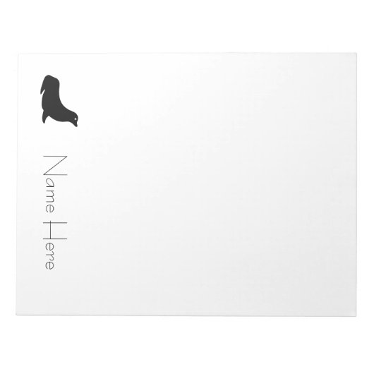 Bloc-notes - Silhouette de sceau (Devant)