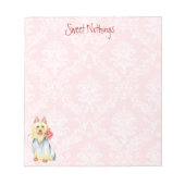 Bloc-notes Silky Terrier Rose Valentine (Devant)