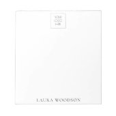 Bloc-notes simple avec logo minimaliste (Devant)