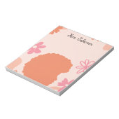 Bloc-notes simple élégant boho pour enseignant (Tourné)