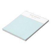 Bloc-notes simple et élégant en cuir bleu pastel (Tourné)