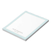 Bloc-notes simple et élégant en cuir bleu pastel (Tourné)