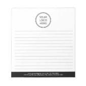 Bloc-notes simple moderne avec logo d'entreprise (Devant)