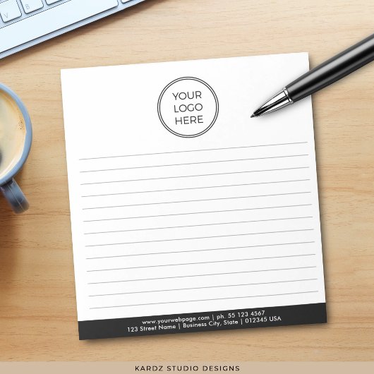 Bloc-notes simple moderne avec logo d'entreprise