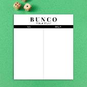 Bloc-notes simple noir et blanc de table Bunco