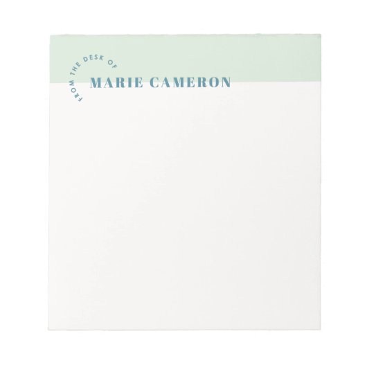 Bloc-notes simple Pastel - Vert (Devant)