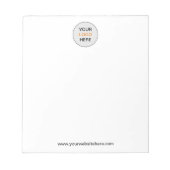 Bloc-notes simple personnalisé avec logo d'entrepr (Devant)