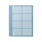 Bloc-notes simple planificateur hebdomadaire bleu (Tourné)