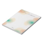 Bloc-notes simple pour enseignant avec couleurs pi (Tourné)