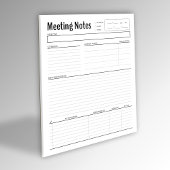 Bloc-notes simple pour les notes de réunion