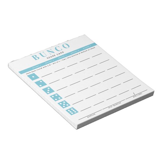 Bloc-notes simple Sky Blue Bunco (Incliné)