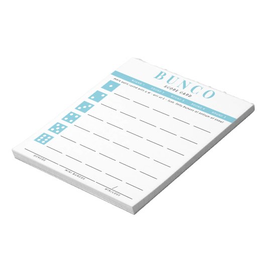 Bloc-notes simple Sky Blue Bunco (Tourné)