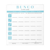 Bloc-notes simple Sky Blue Bunco (Devant)