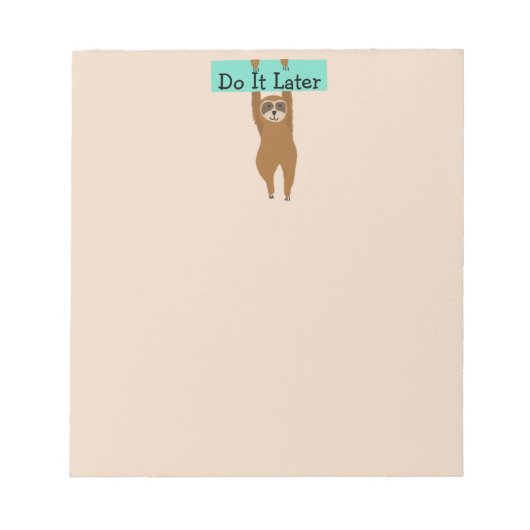 Bloc-notes Sloth (Devant)