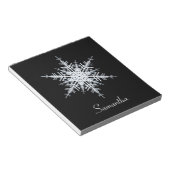 Bloc-notes Snowflake blanc (Incliné)