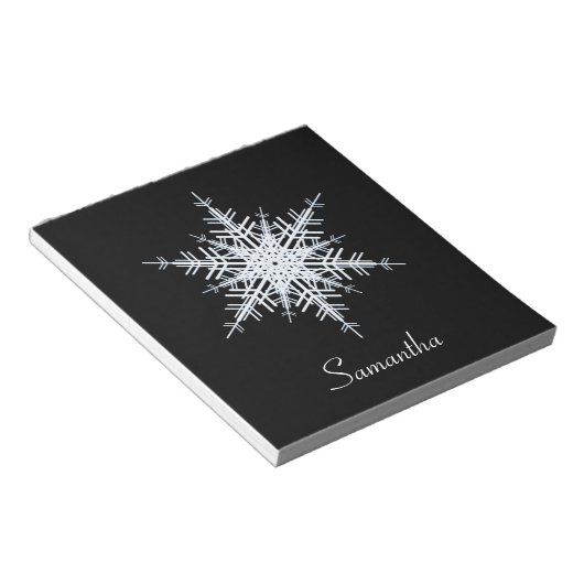 Bloc-notes Snowflake blanc (Incliné)