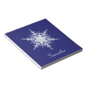 Bloc-notes Snowflake bleu (Incliné)