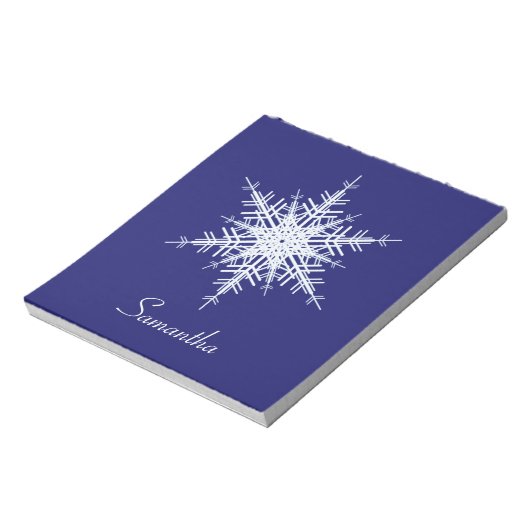 Bloc-notes Snowflake bleu (Tourné)