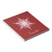 Bloc-notes SnowFlake rouge (Incliné)