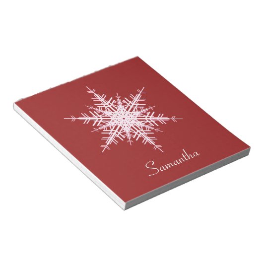 Bloc-notes SnowFlake rouge (Incliné)