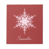 Bloc-notes SnowFlake rouge (Devant)