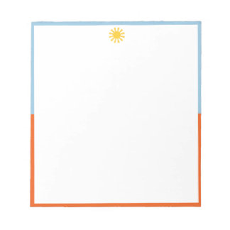 Bloc-notes Soleil levant bleu orange