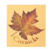 Bloc-notes souvenir feuille d'érable du Canada Cad (Devant)