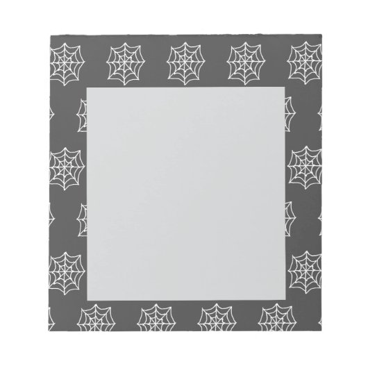 Bloc-notes Spiderweb (gris foncé et blanc) (Devant)