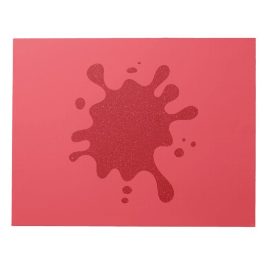 Bloc-notes Splash Rouge Tomate Personnalisé (Devant)