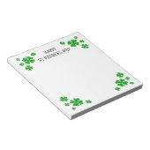 Bloc-notes St Patrick's Day avec clapet vert (Incliné)
